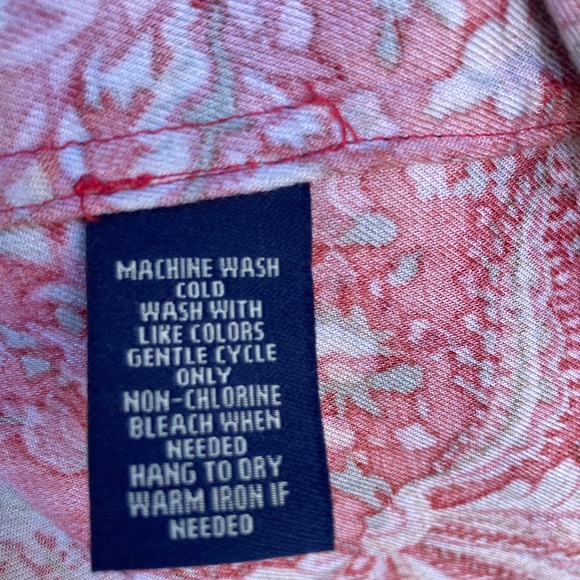 Red Paisley CHAPS ButtonUp - Picture 7 of 8